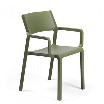 Scaun exterior Nardi Trill Armchair cu brate verde agave