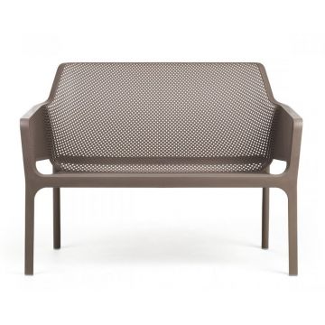 Banca exterior Nardi Net 116x70cm  h 86cm  tortora