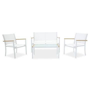 Set mobilier exterior Jacie 4 piese metal-textilene